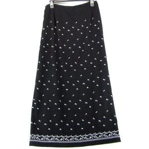 SALE!  Floral Black Long Skirt